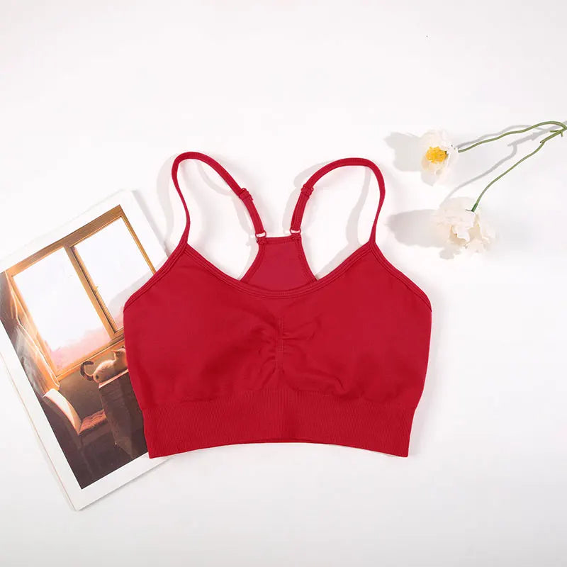 CHRLEISURE Seamless Sports Set Women Yoga 2 Piece Fitness Bra Cycling Shorts