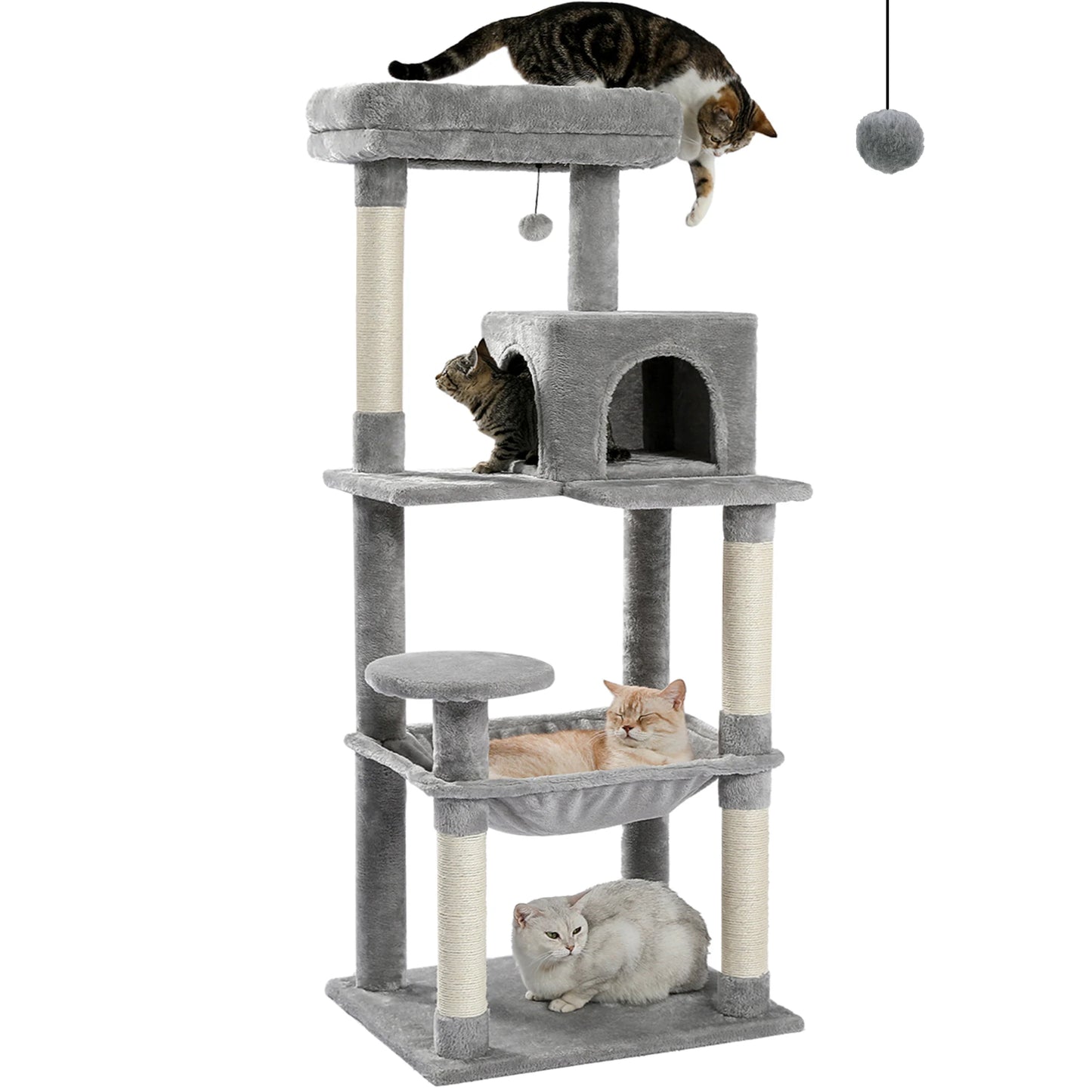 PAWZ Road 5-Level Cat Tree For Indoor Cats Scratching Posts