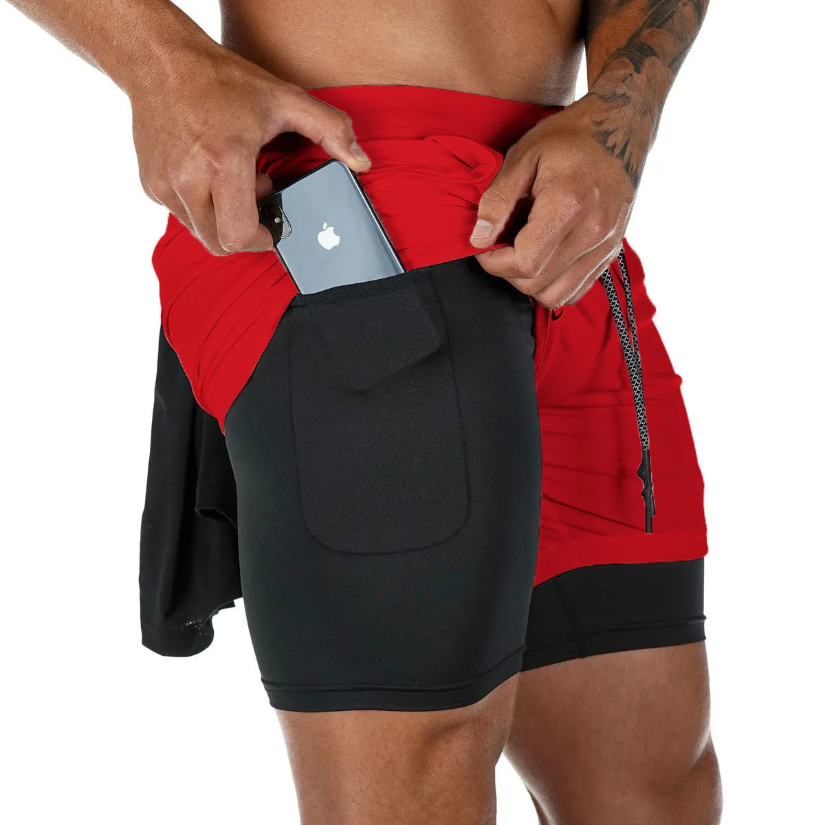 Camo Running Shorts For Men Quick Dry Gym Training Wear